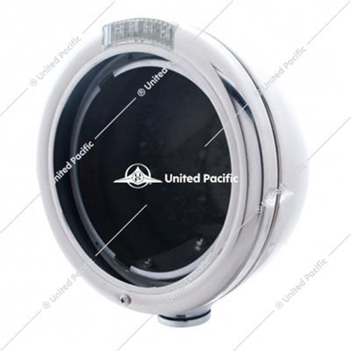 United Pacific Stainless Steel Classic Headlight No Bulb With LED
